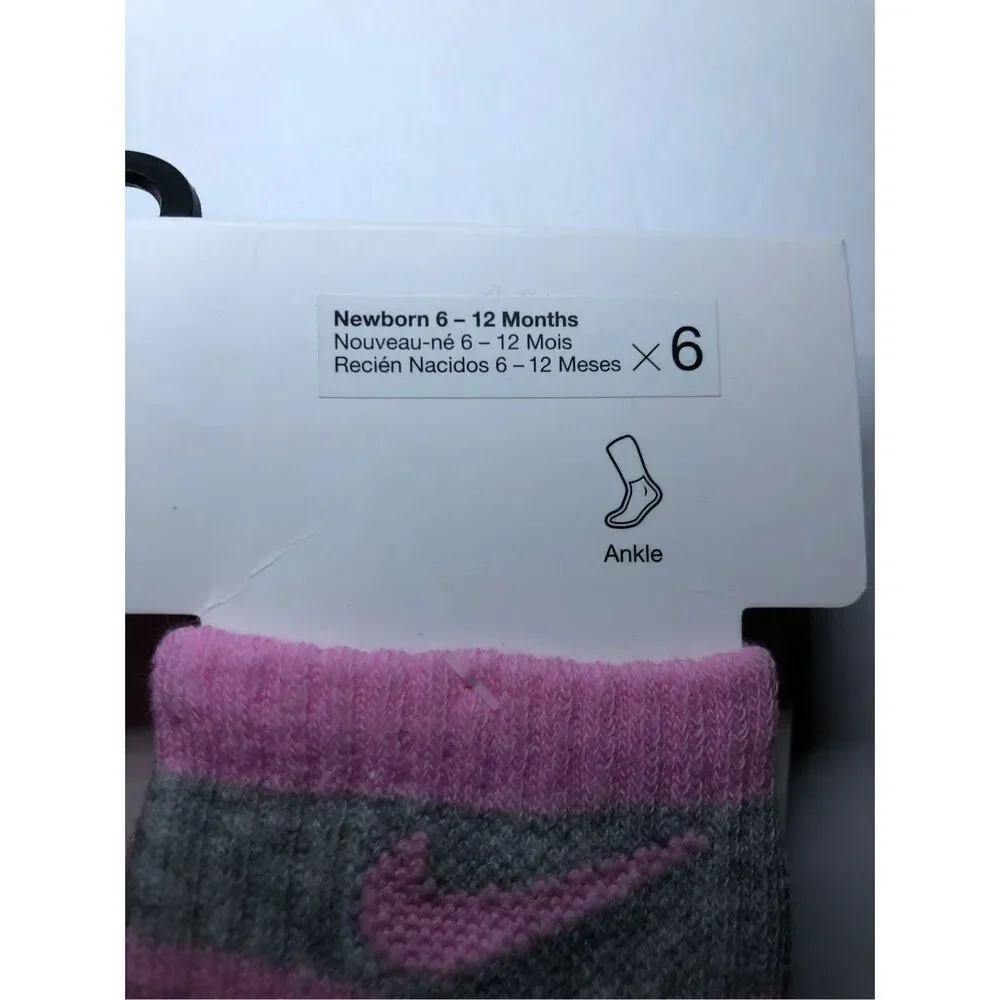 Nike Baby Socks 6 pack Size 6-12 Month